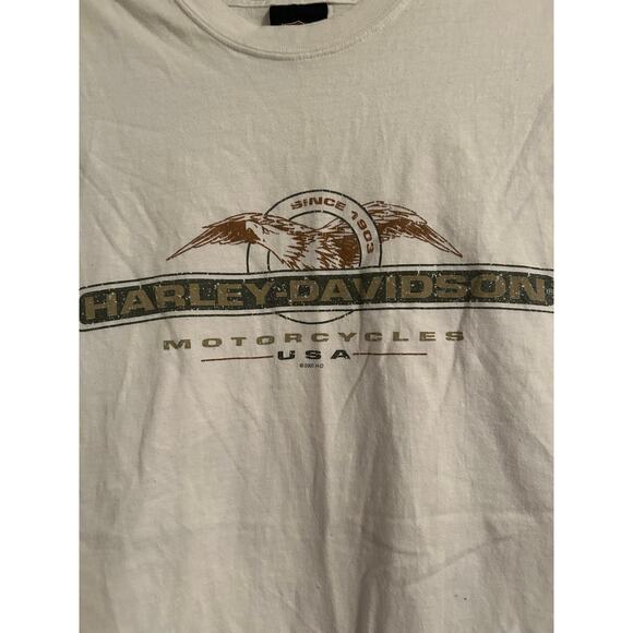 GUC Harley Davidson Men's White Short Sleeve T Shirt Edmond, OKlahoma Sz XXL - Picture 3 of 5